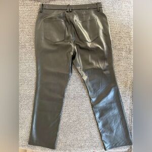 Good American Shiny Black Leatherette Pants